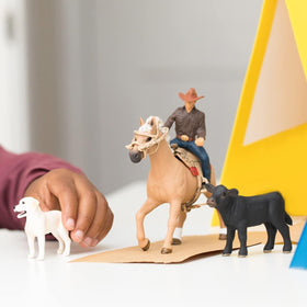 Schleich western rodeo barrels and arena accessories inspire dynamic play.