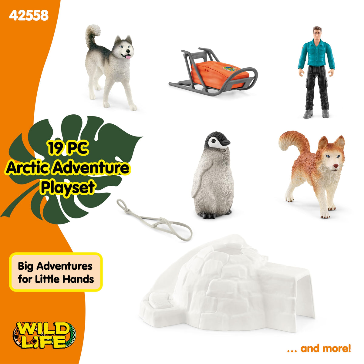 Schleich Wild Life binoculars and paw bowl set enhancing exploration and care play