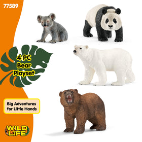 Schleich Wild Life polar bear figure supports snowy habitat pretend play
