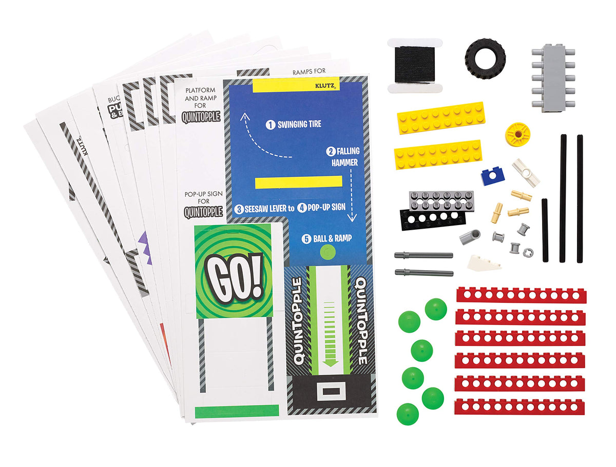 Scholastic LEGO Chain Reactions ten machines kit enables creative motion experiments at home