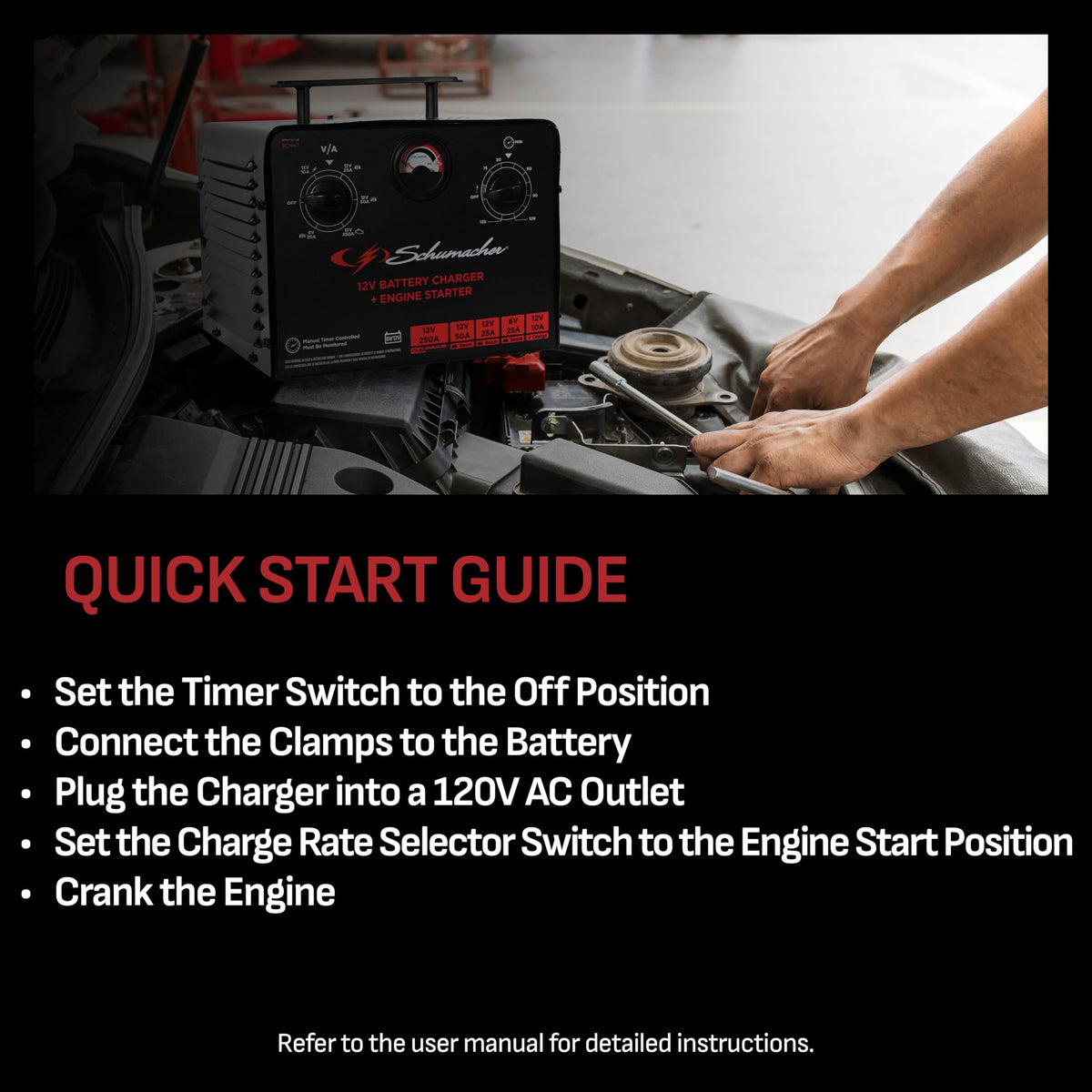 Schumacher SC1667 boost mode 25A 6V for deep discharge recovery