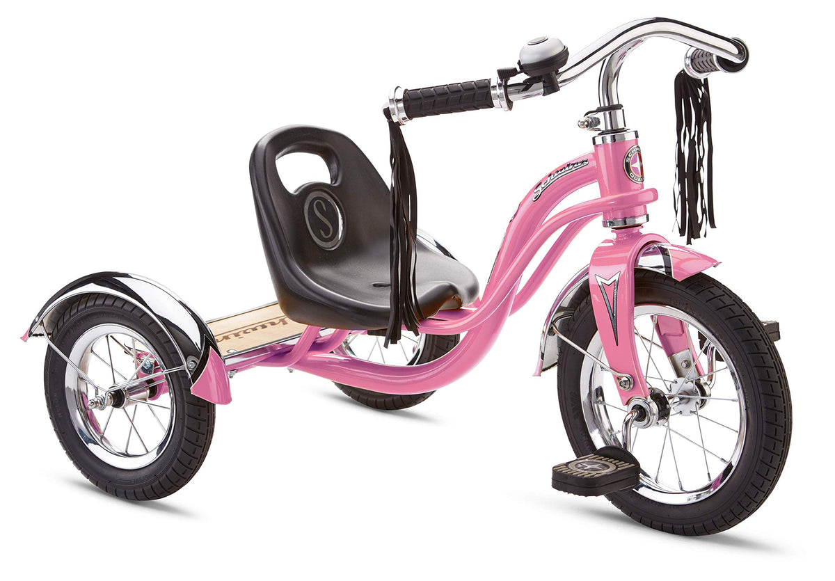 Schwinn Roadster with 12inch front wheel enhances stability for beginners.