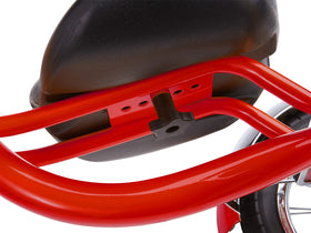 Schwinn Roadster air-filled tires cushion bumps for smooth neighborhood cruising.