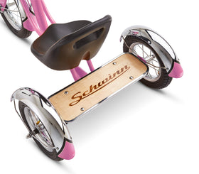 Schwinn Roadster real wood deck adds authentic vintage flair.