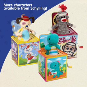 Schylling Jester Jack in the Box designed for ages 18 months and up.