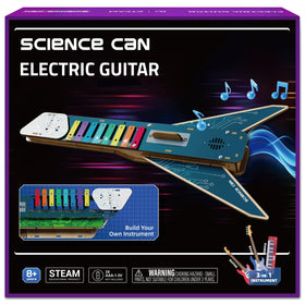 Science Can guitar kit assembly stage helps kids learn electronics through building.
