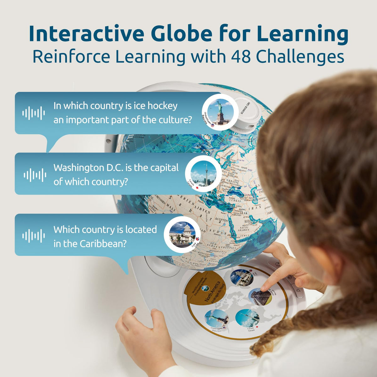 Science Can Openable Globe for Kids with decorative design for bedrooms and classrooms
