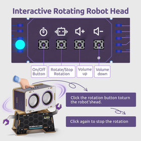 Science Can robot speaker decor adds a stylish room focal point