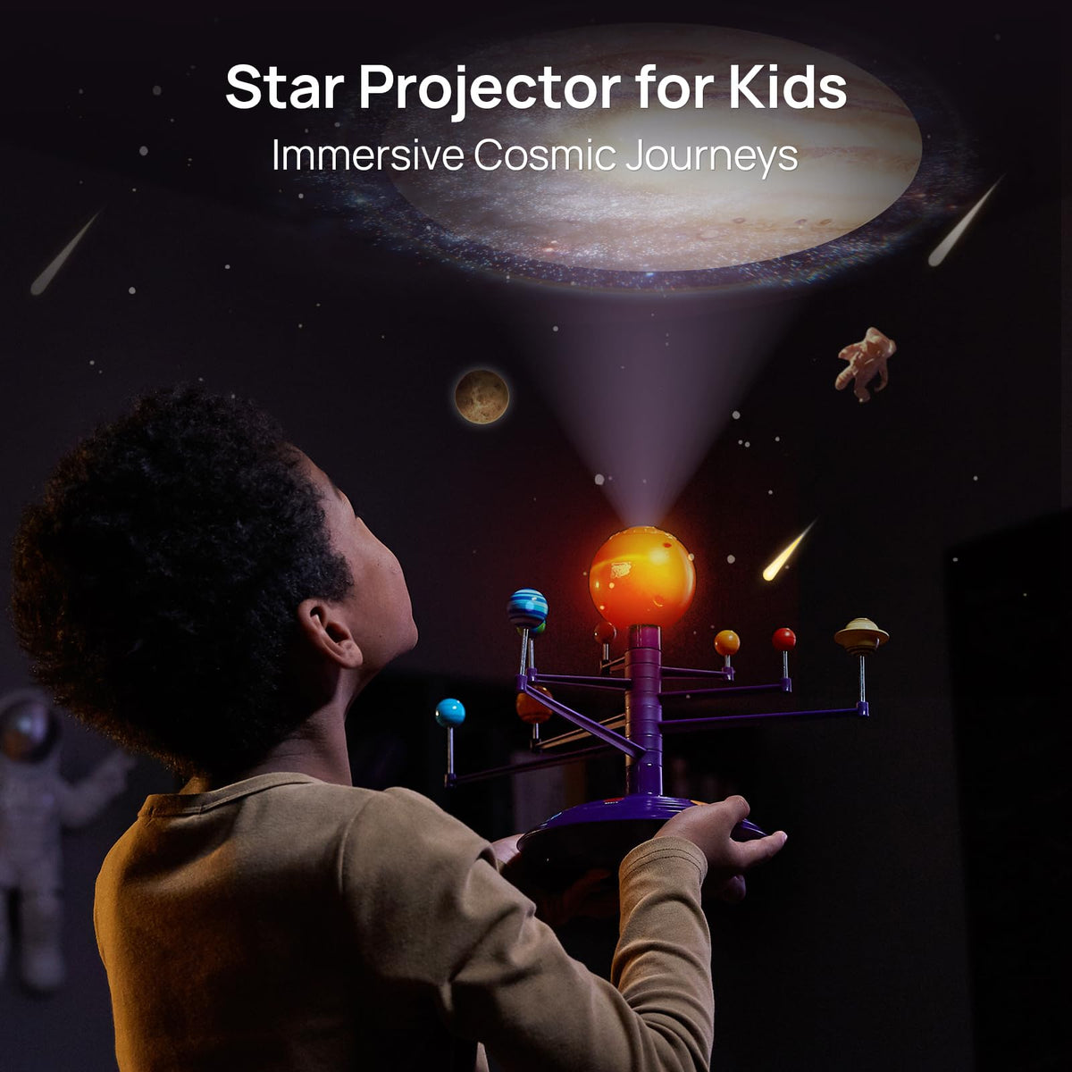 Science Can solar system base with education facts button offers bilingual space learning