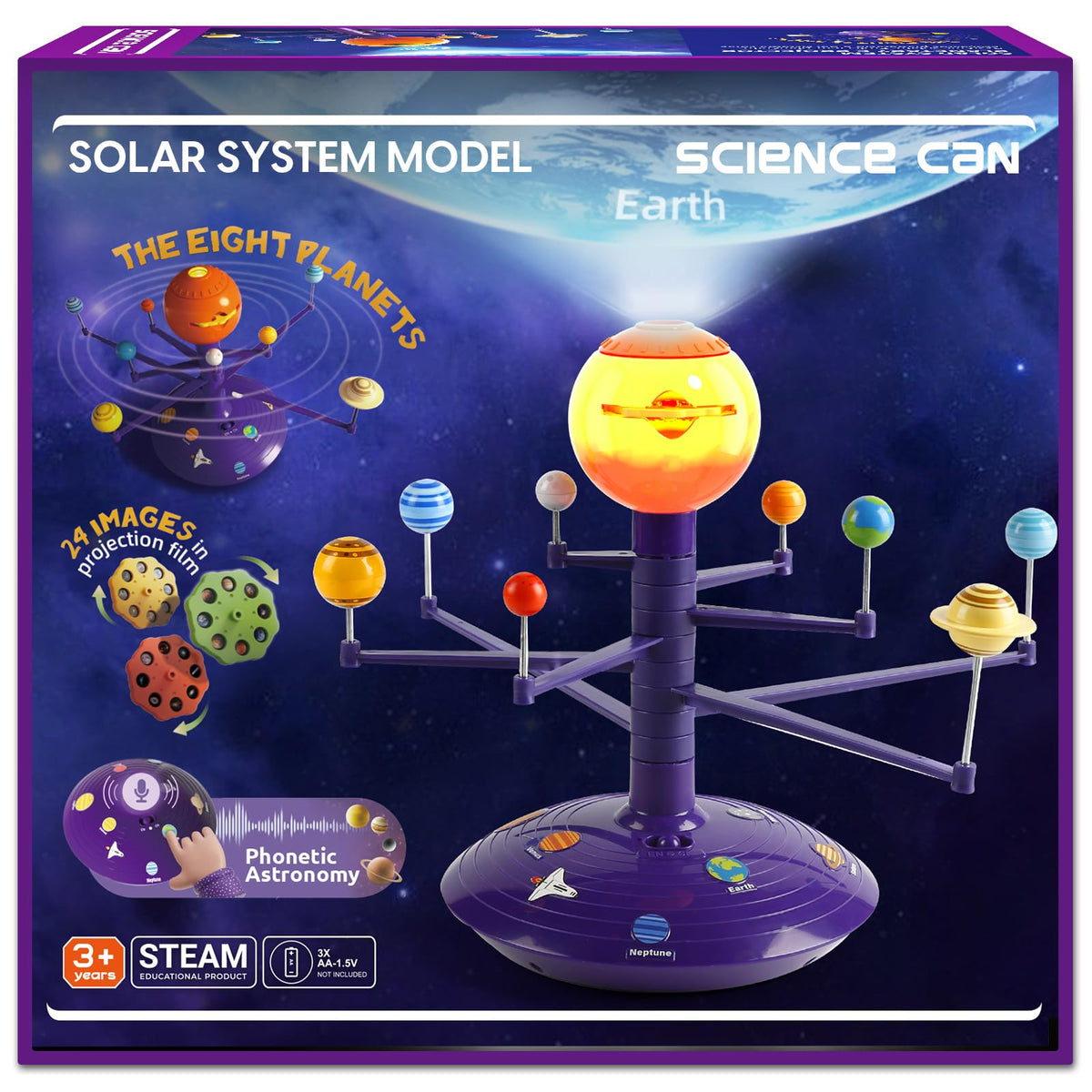 Science Can solar system projector casts eight planets on the ceiling for a classroom-like night sky