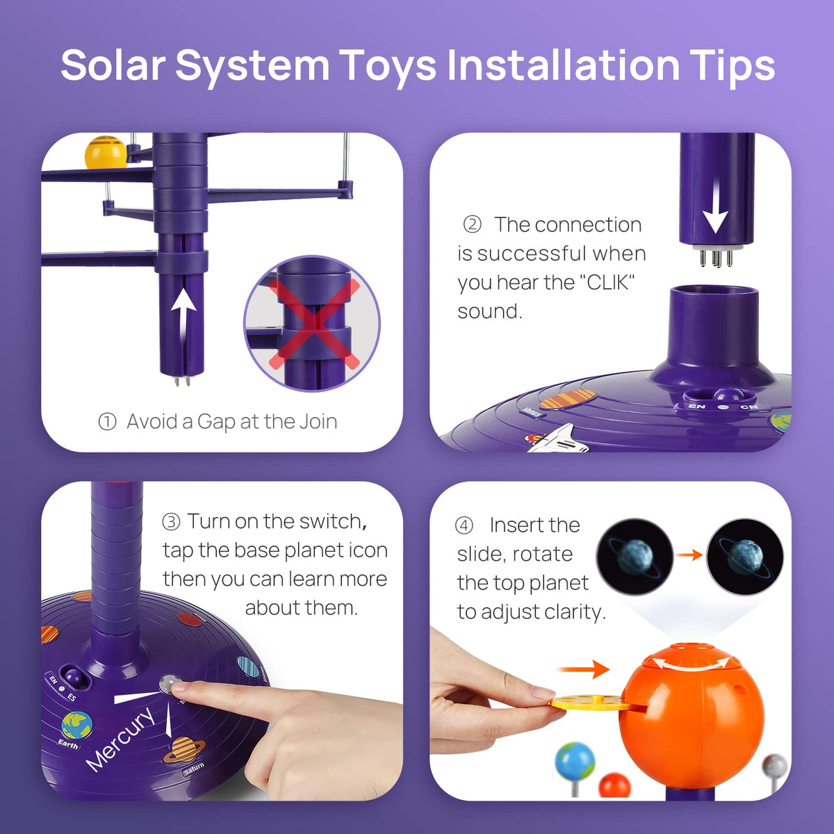 Science Can solar system safety tips card promotes careful handling