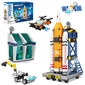 Sciencow Exploratory Blocks rocket in action, inspiring imaginative STEM play.