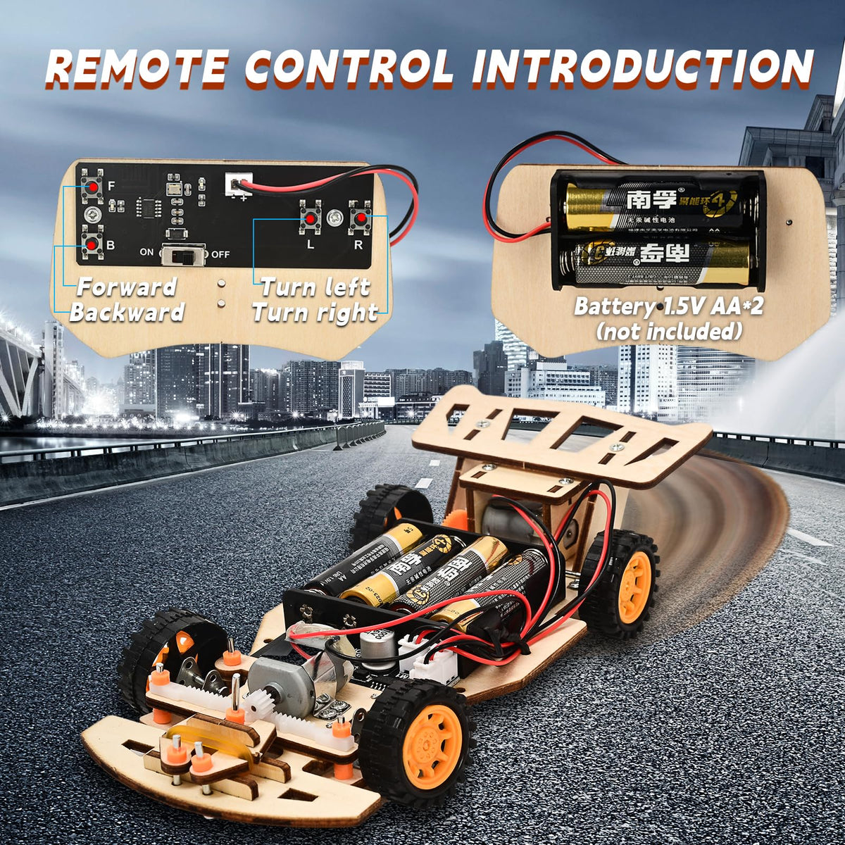 ScienSta 160-foot range remote control car ideal for outdoor exploration.
