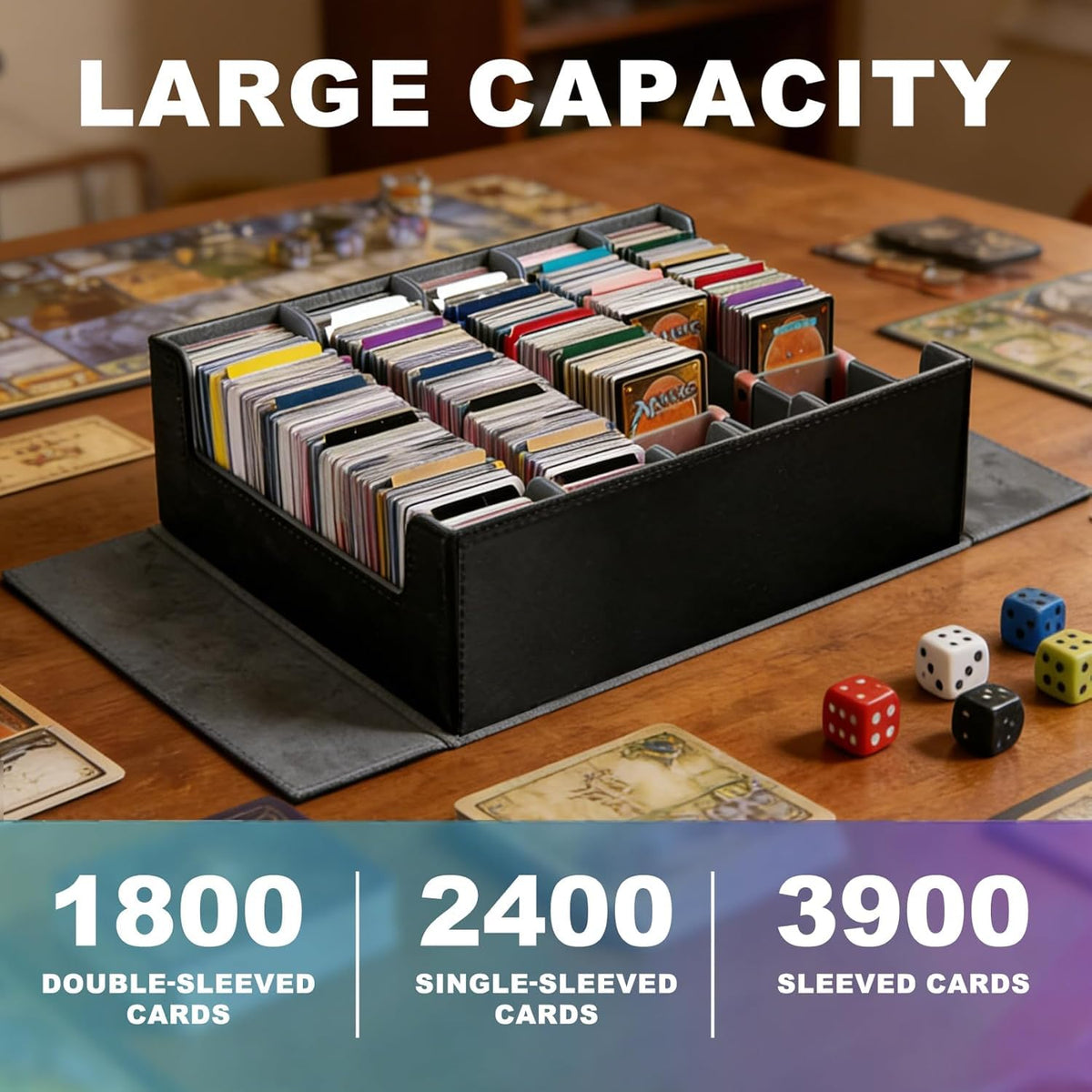 Scimi 24 multi-color dividers help categorize decks for quick access.