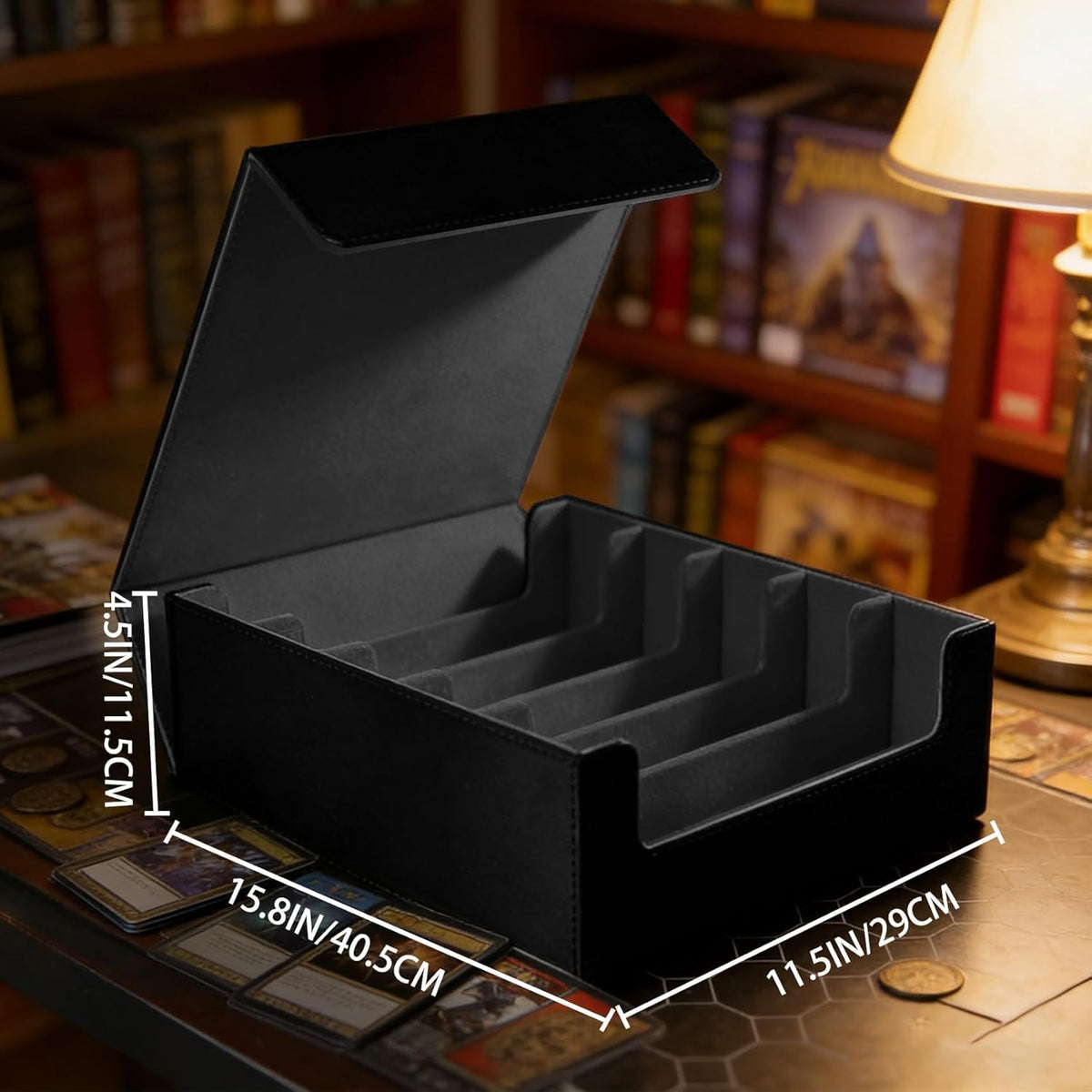 Scimi heavy-duty nylon exterior supports easy transport for vendors and collectors.