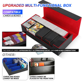 Scimi interior layout designed to hold five commander decks for MTG.