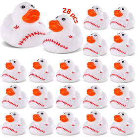 SCIONE baseball rubber duck 2-inch size for bath time and party decor