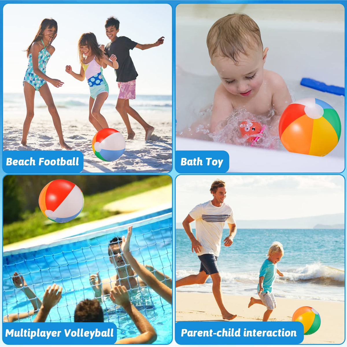 SCIONE durable vinyl beach balls built for long-lasting summer fun.