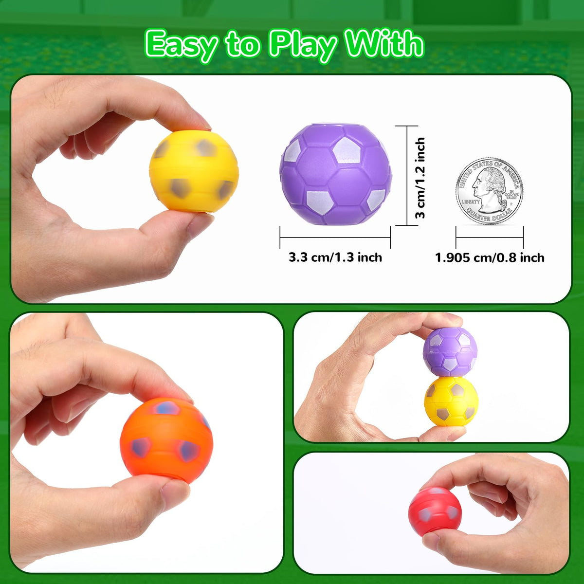 SCIONE fidget spinner balls one-point-two-five-inch for easy handheld fun