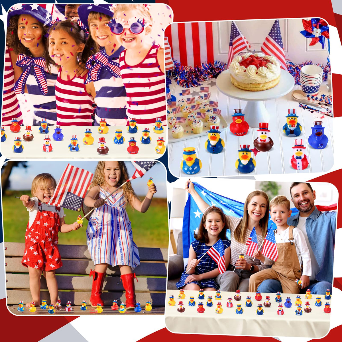 SCIONE independence day gift ducks, great for classroom rewards and party prizes.