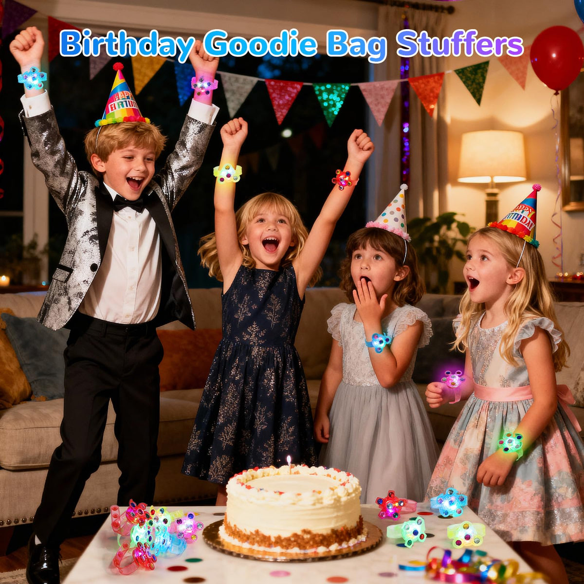 SCIONE red blue green LEDs with three flash modes for lively moments.