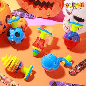 SCIONE LED spinning top quad flash highlights dynamic glow and rotation