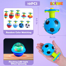 SCIONE LED spinning top spring style for sensory play in the dark