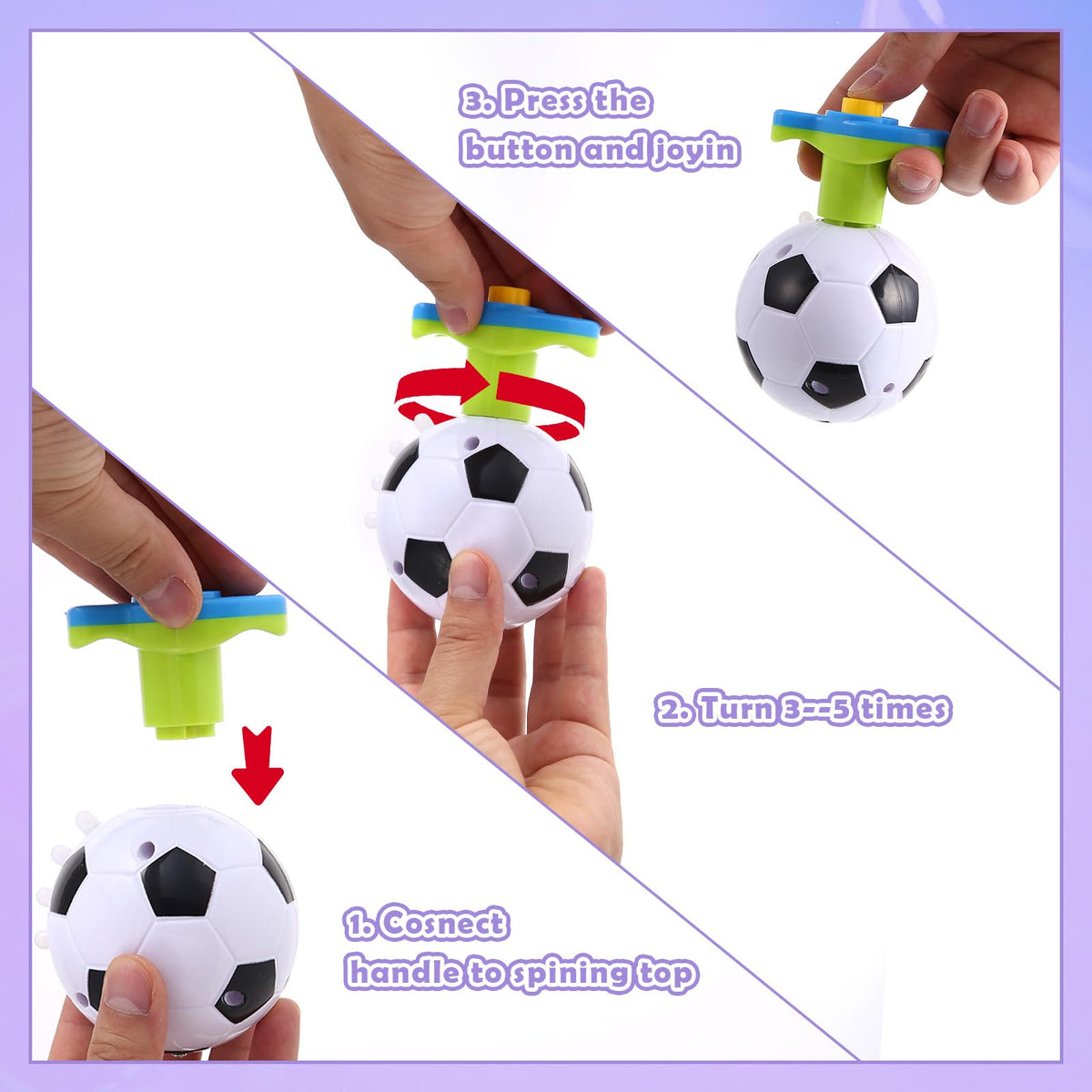 SCIONE LED spinning top UFO style with bright glow and color flashes
