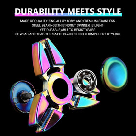 SCIONE metal fidget spinner 7-pack bearing detail highlights smooth, quiet rotation for focus.