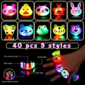SCIONE nine colors glow rings displaying bright color variety for celebrations