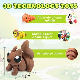 SCIONE portable 3D printed animals suitable for travel games and learning