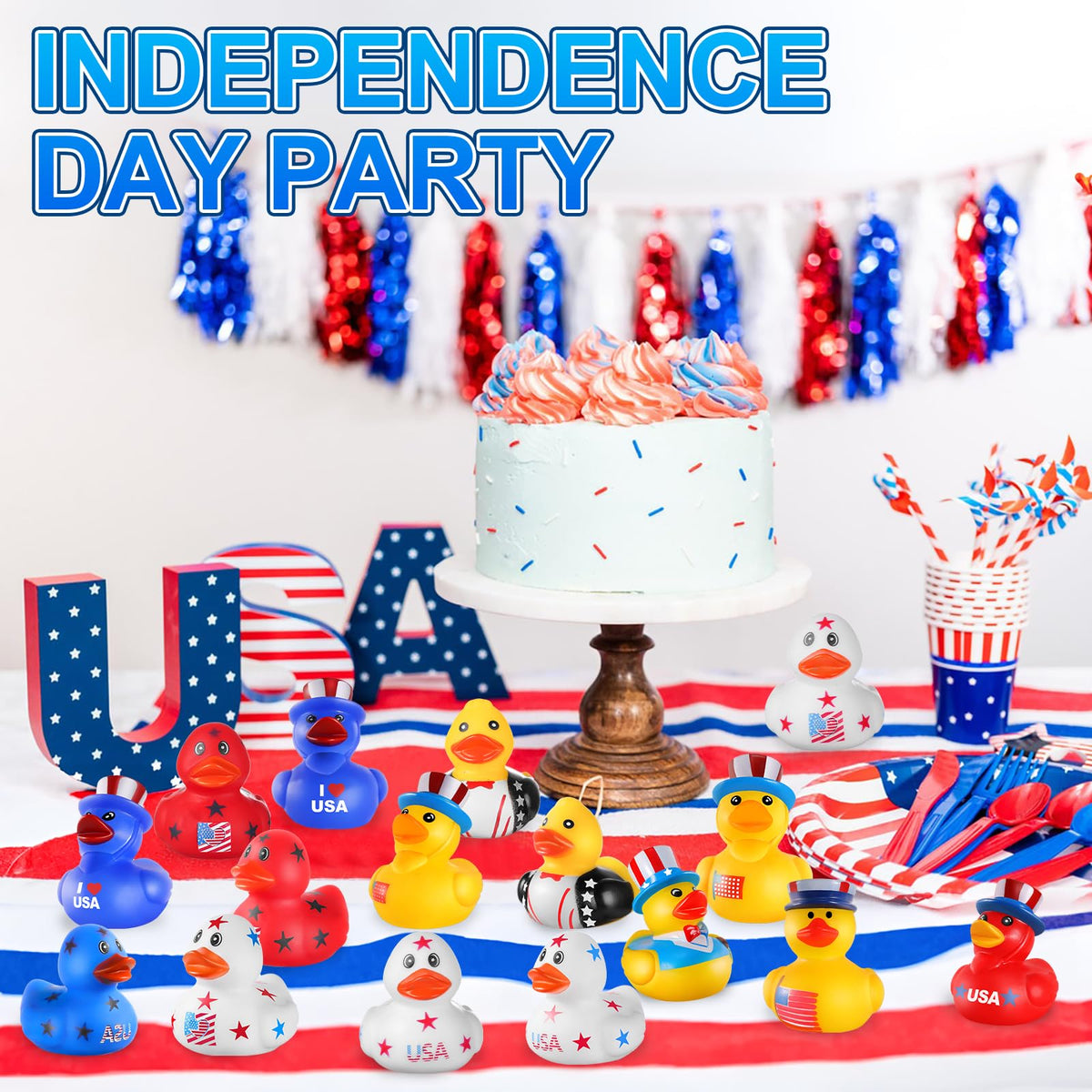 SCIONE reusable ducks provide long-lasting Independence Day cheer