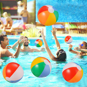 SCIONE 24-pack beach balls perfect as pool party favors and summer decor.