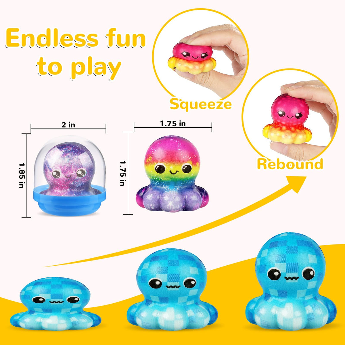 SCIONE washable skin-safe octopus squishies—easy cleaning keeps playtime fresh