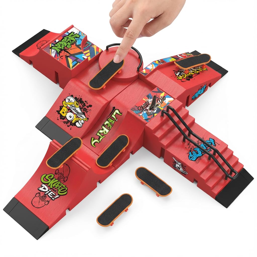 SCLWSS fingerboard skate park six fingerboards for varied trick options