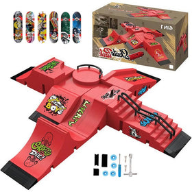 SCLWSS fingerboard skate park ramps offering versatile setups for home practice