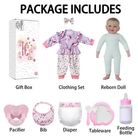 SCOM newborn-care items including pacifier and bib for roleplay.