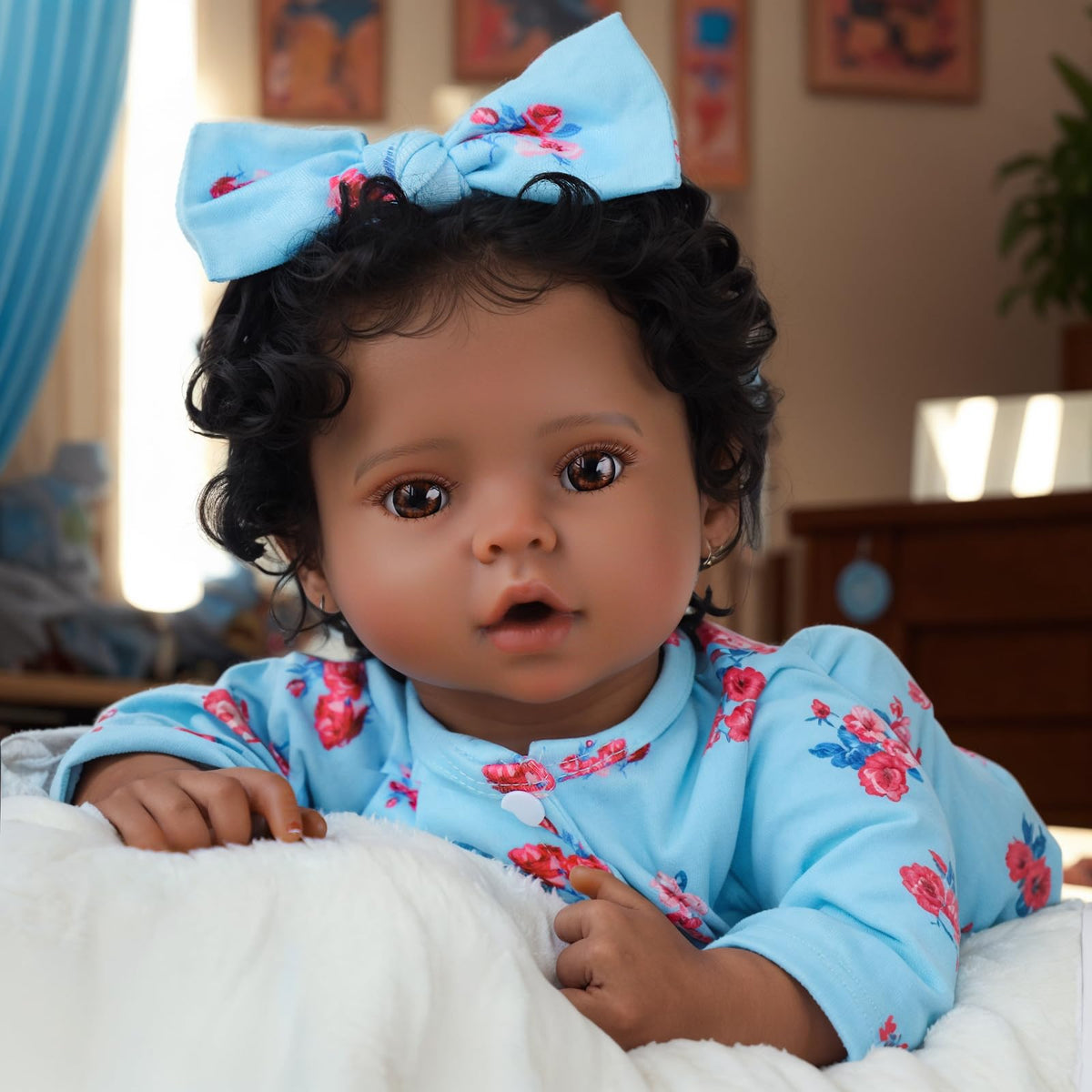 SCOM Lifelike Reborn Black Girl gift-ready presentation