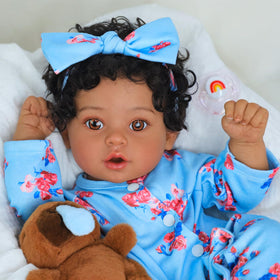 SCOM Lifelike Reborn Black Girl poseable limbs for versatile play