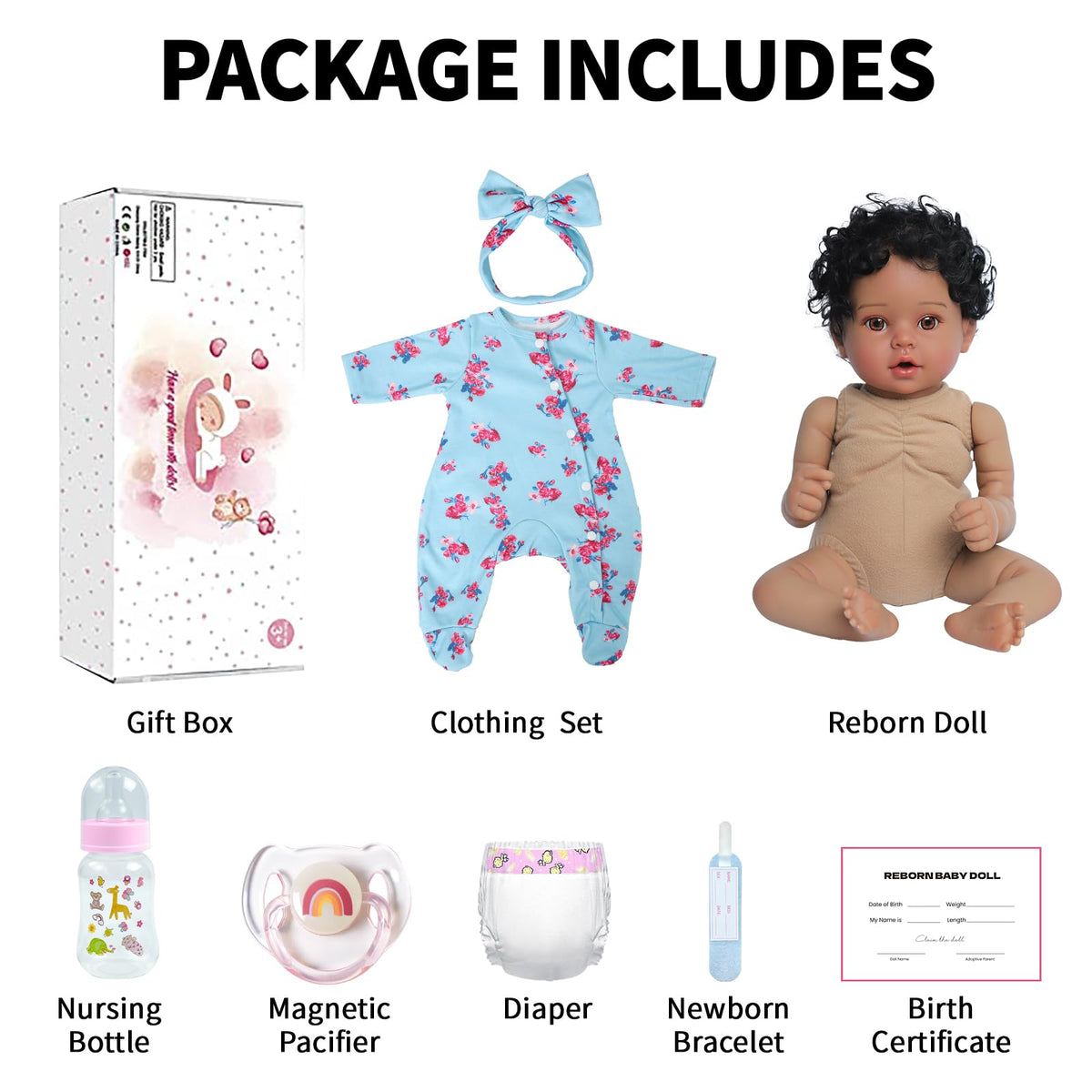 SCOM Lifelike Reborn Black Girl premium soft vinyl material