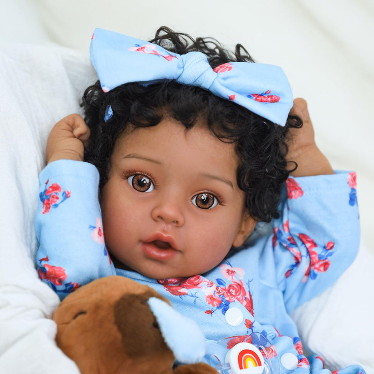 SCOM Lifelike Reborn Black Girl weighted soft body for authentic hold