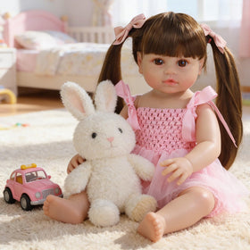 SCOM lifelike reborn doll gift box presentation suggests thoughtful gift and unboxing delight