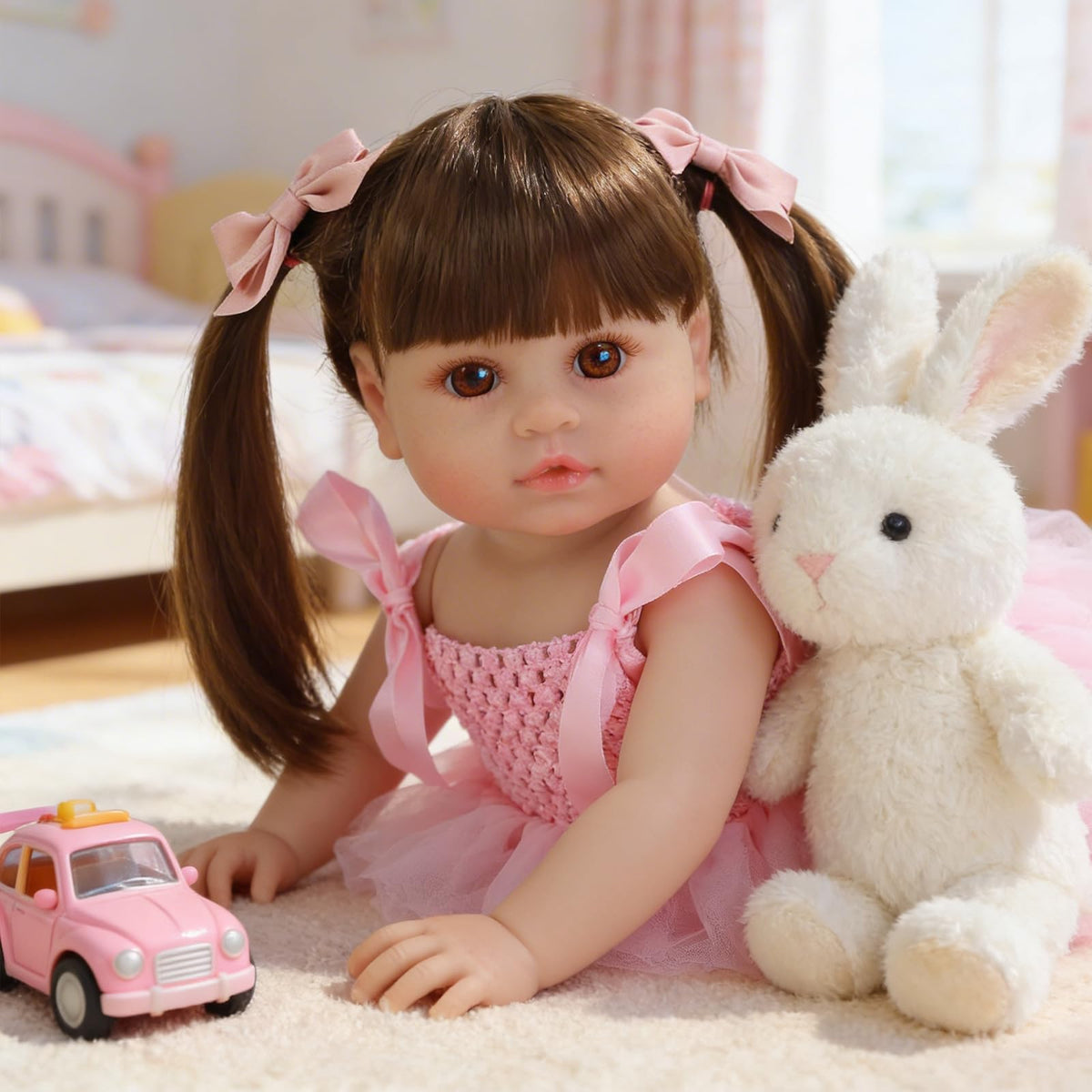 SCOM lifelike reborn doll girl movable limbs enable natural posing
