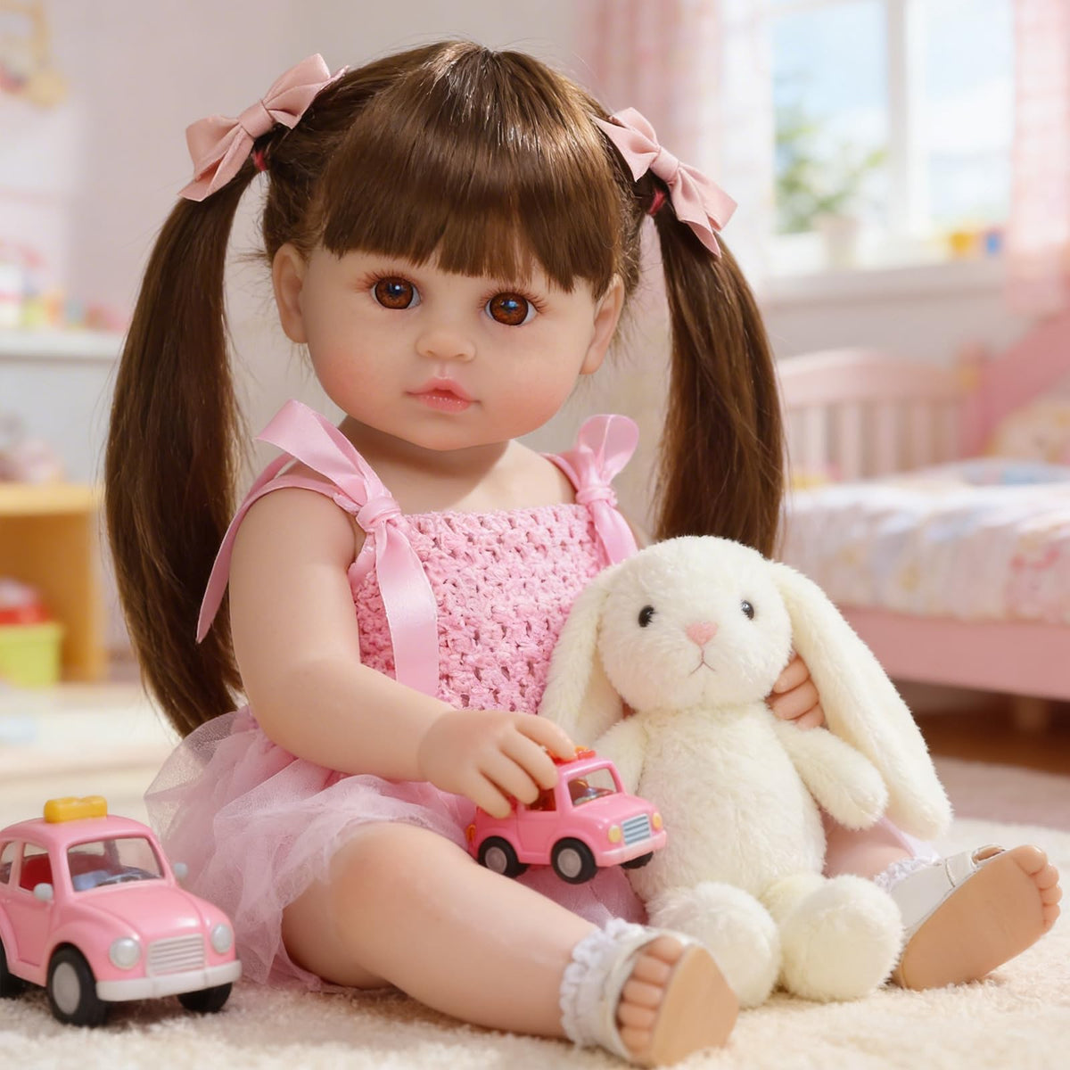 SCOM lifelike reborn doll girl outfit change demonstrates easy costume swaps
