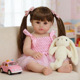 SCOM lifelike reborn doll girl size 18inch fits comfortable handling for kids