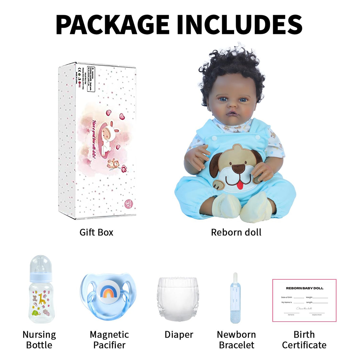 SCOM Quinbee gift box with birth certificate enhances gift-ready presentation.