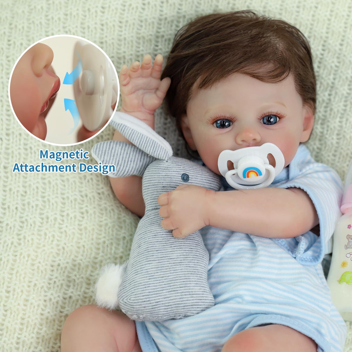 SCOM bottle and diapers set supports caring role-play activities