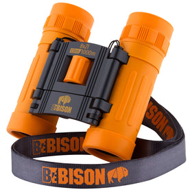 Scotar BeBison kids binoculars in closed-fold design for travel and play.