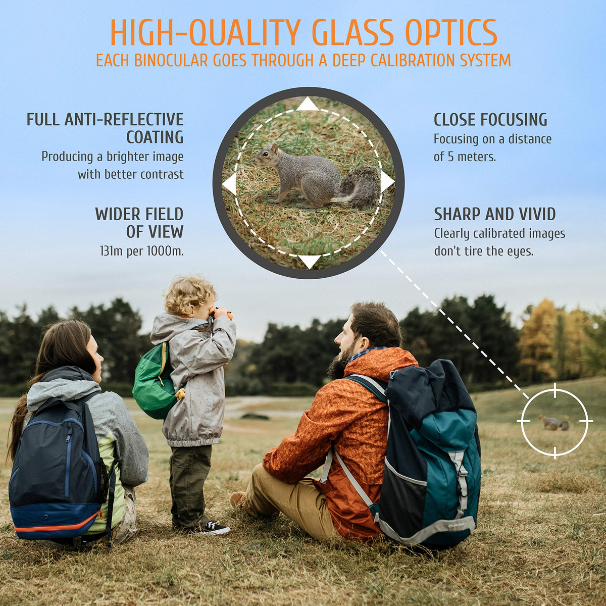 Scotar BeBison kids binoculars ergonomic grip for comfortable viewing.