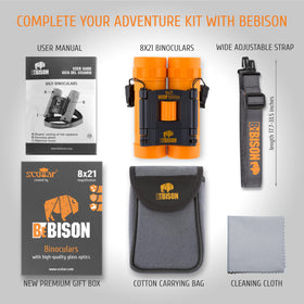 Scotar BeBison kids binoculars designed for spy games and outdoor exploration.